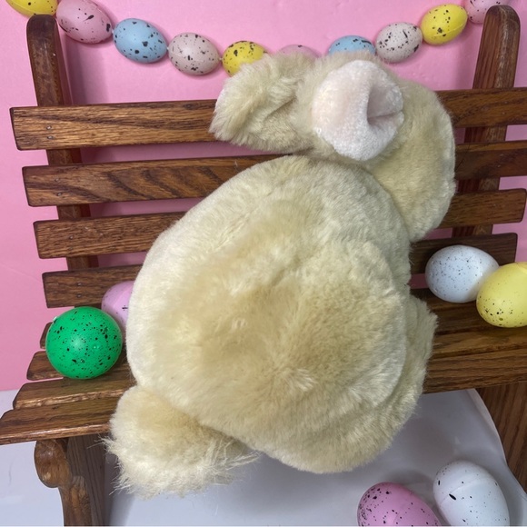 VTG Wallace Berrie cream tan pink Bunny Rabbit Plush Realistic 1982 HTF Y2K - Picture 5 of 6
